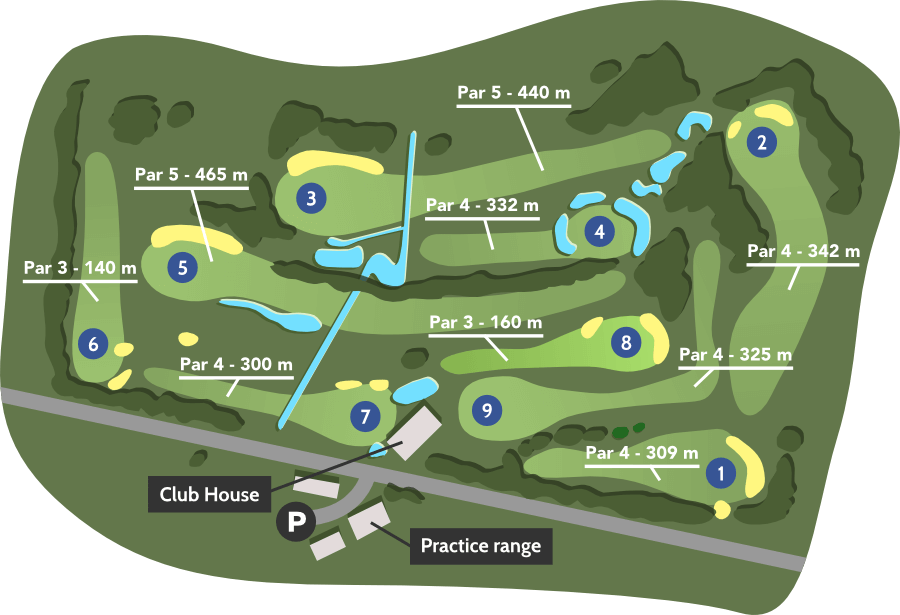 Autumn - winter golf course - Golf de barthe